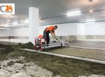Стяжка в подземном паркинге жилого комплекса с применением милинг-системы и роботозированной техники